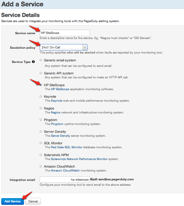 HP SiteScope Integration Guide - PagerDuty