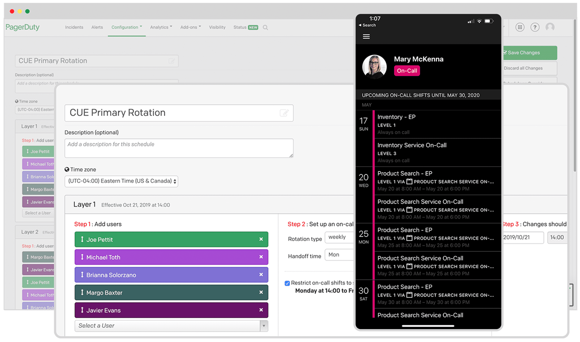 OnCall Management and Notifications Features PagerDuty